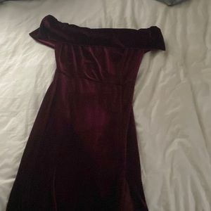 Deep Red Windsor Off the Shoulders formal dress